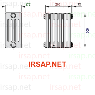 Радиатор IRSAP Tesi 50600/6 T14 CL 01